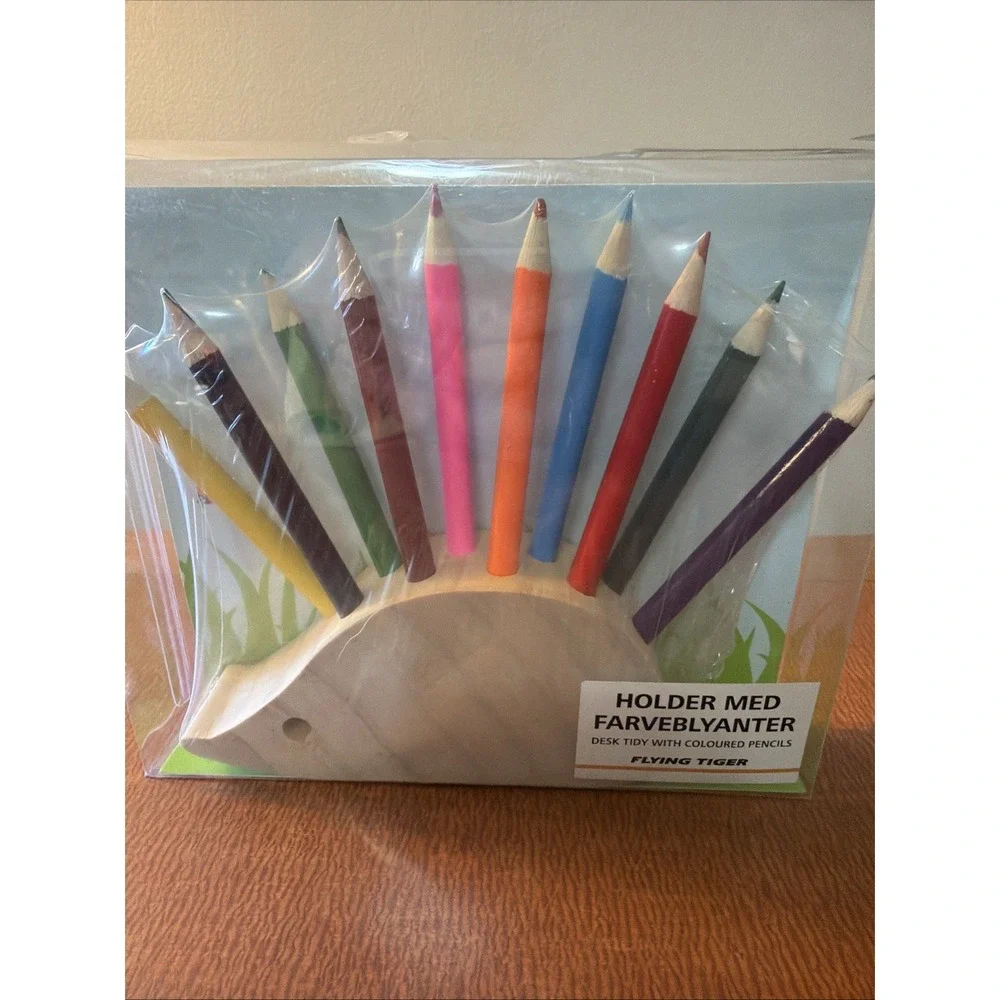 Flying Tiger Hedgehog Colored‎ Pencil Holder